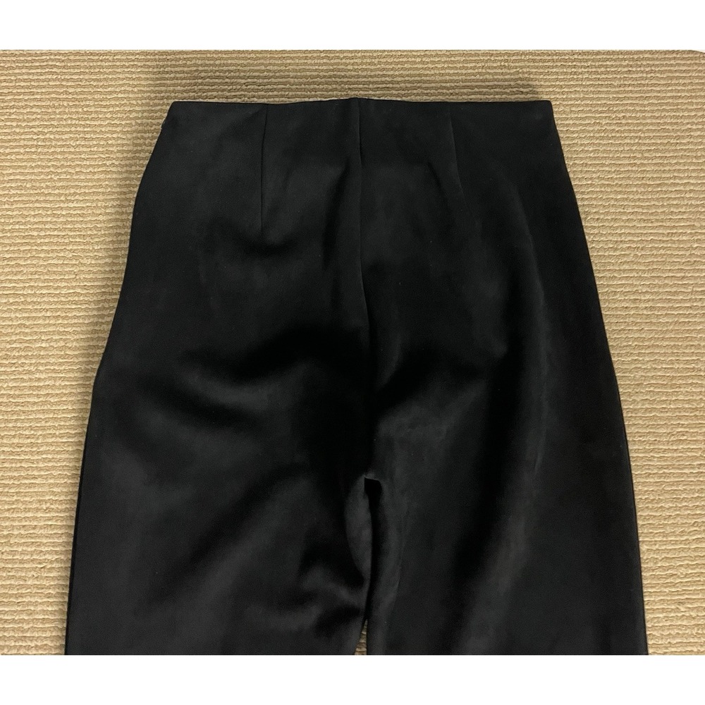 Banana Republic Size 8 Women Devon Pants‎ High Rise Black Faux Suede Inseam 27" - Picture 12 of 14